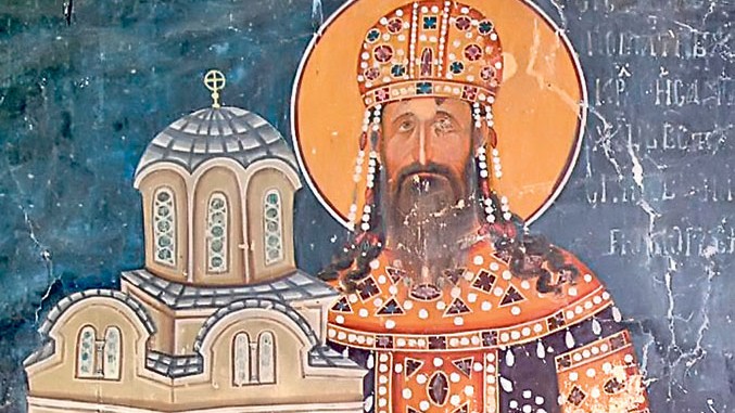 Kralj-Milutin-na-fresci-u-Studenici-Vikipedija